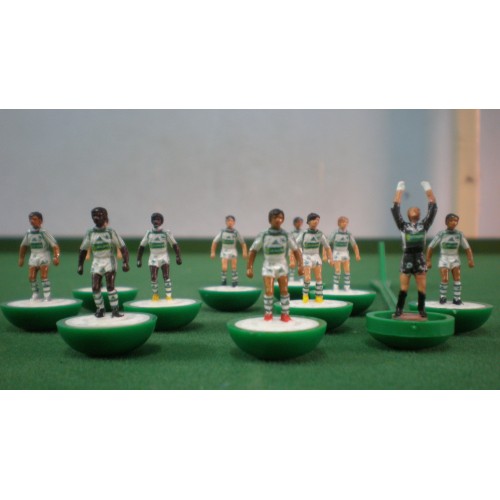 Subbuteo Andrew Table Soccer Panathinaikos 2007-2008 away kit on Lightweight bases